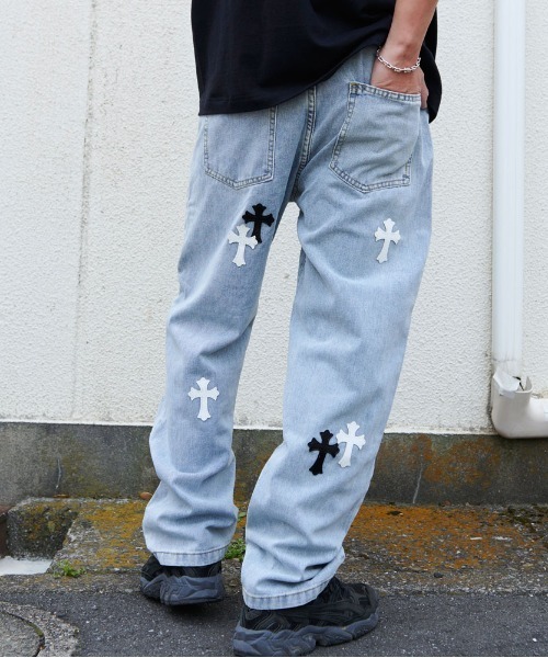 CavariA（キャバリア）の「『CavariA/キャバリア』クロスデニムパンツ（デニムパンツ・メンズ・ブルー/ブラック・L/XL/M）」の8枚目の写真