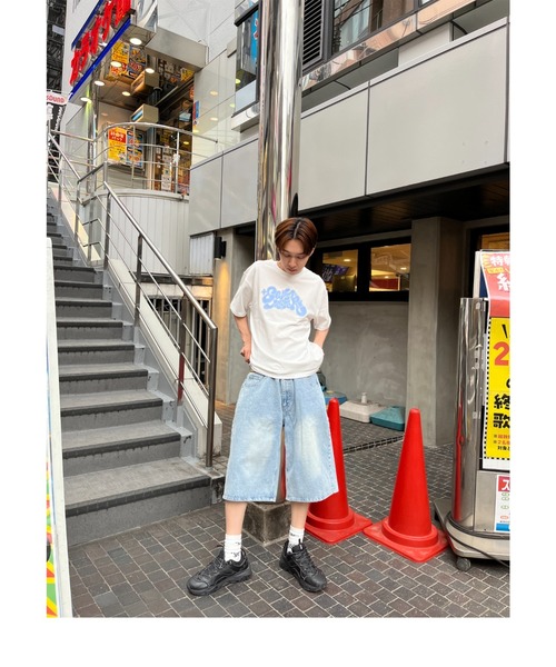 centimeter(センチメーター)の「Kira logo pigment tee(Tシャツ/カットソー・メンズ・ピンク/ホワイト/スミクロ・MEDIUM/LARGE/X-LARGE)」の7枚目の写真