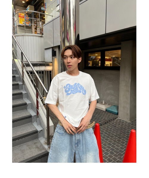 centimeter(センチメーター)の「Kira logo pigment tee(Tシャツ/カットソー・メンズ・ピンク/ホワイト/スミクロ・MEDIUM/LARGE/X-LARGE)」の8枚目の写真