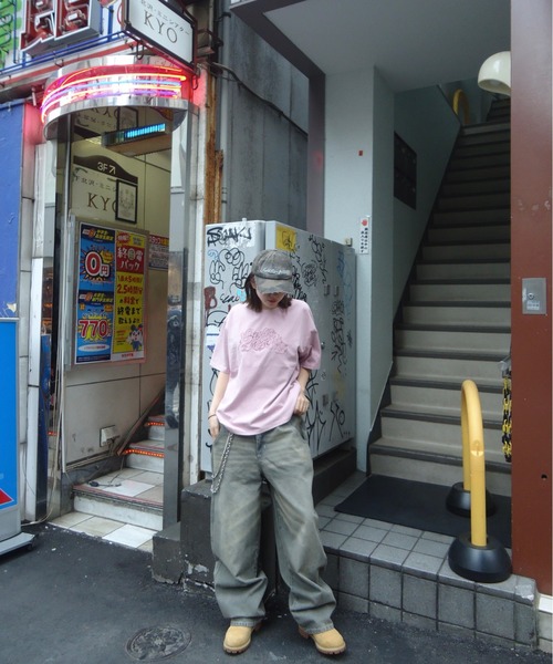 centimeter(センチメーター)の「Kira logo pigment tee(Tシャツ/カットソー・メンズ・ピンク/ホワイト/スミクロ・MEDIUM/LARGE/X-LARGE)」の9枚目の写真