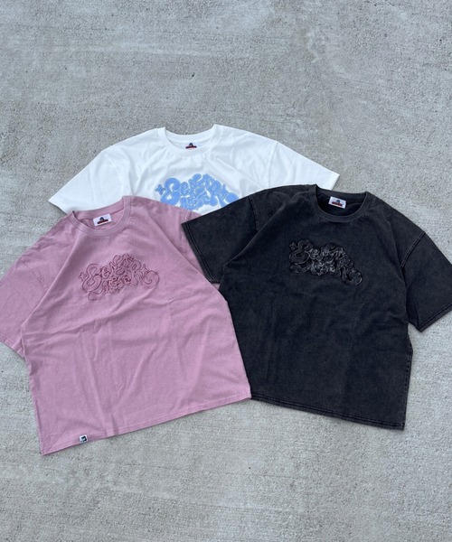 centimeter(センチメーター)の「Kira logo pigment tee(Tシャツ/カットソー・メンズ・ピンク/ホワイト/スミクロ・MEDIUM/LARGE/X-LARGE)」の10枚目の写真