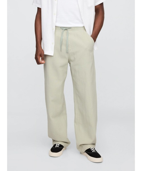 ぽぽ イージーギャップ パンツ XS セール】ガーゼ バギー イージーウエストパンツ（その他パンツ