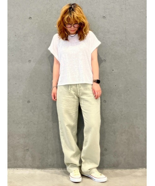 ぽぽ イージーギャップ パンツ XS セール】ガーゼ バギー イージーウエストパンツ（その他パンツ
