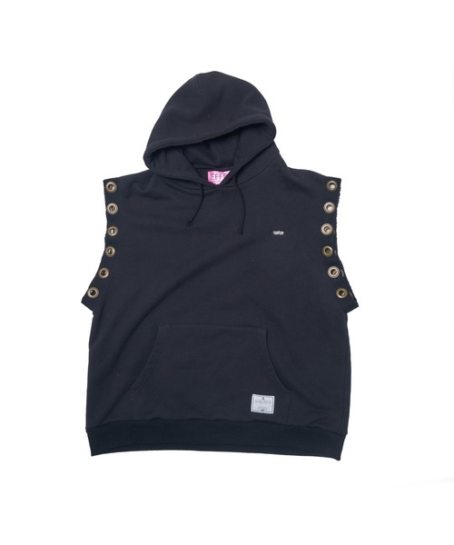 EFFECTEN（エフェクテン）の「【EFFECTEN】Sleeveless pullover hoodie（ベスト・メンズ・アッシュグレー/ブラック/カーキ/ライトグリーン・FREE）」の17枚目の写真