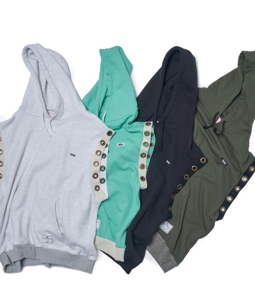 EFFECTEN（エフェクテン）の「【EFFECTEN】Sleeveless pullover hoodie（ベスト・メンズ・アッシュグレー/ブラック/カーキ/ライトグリーン・FREE）」の11枚目の写真
