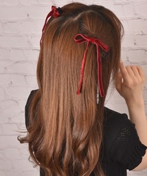 Mayree（メイリー）の「【float】ベロア ロングリボン ヘアゴム【2個セット】（ヘアゴム）」