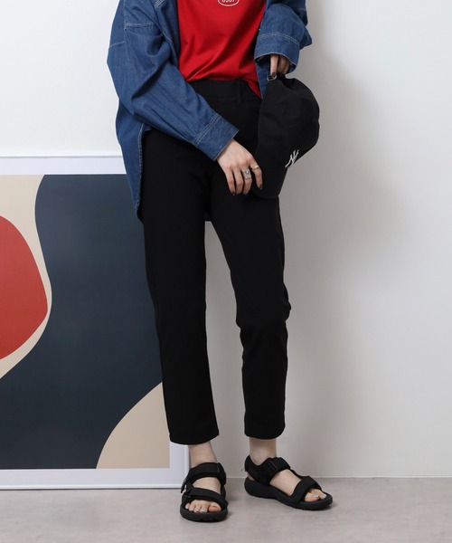 atONE（アットワン）の「接触冷感ロング丈ストレッチパンツ（その他パンツ・レディース・ブルー/サックスブルー/ブラック/ベージュ・M/L/3L/LL）」の7枚目の写真