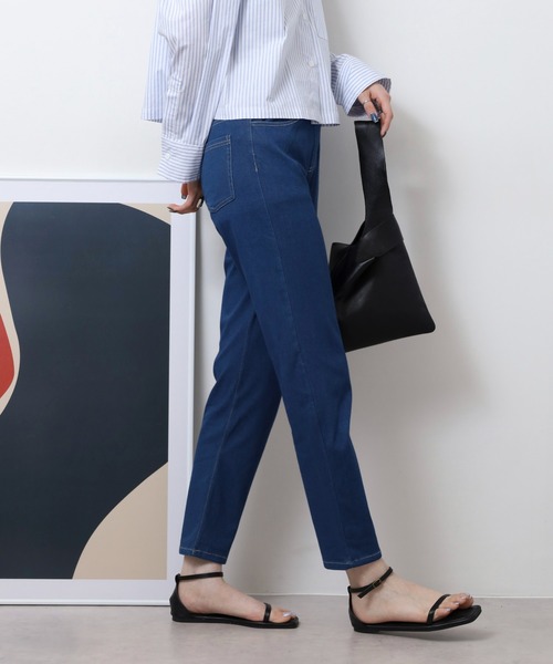 atONE（アットワン）の「接触冷感ロング丈ストレッチパンツ（その他パンツ・レディース・ブルー/サックスブルー/ブラック/ベージュ・M/L/3L/LL）」の11枚目の写真