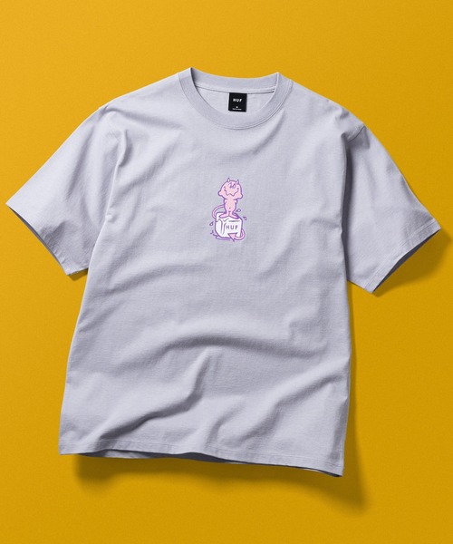 HUF(ハフ)の「MELT TEE(Tシャツ/カットソー・メンズ・ライトパープル/ホワイト/ブラック・XS/S/M/L/XL/XXL)」の1枚目の写真