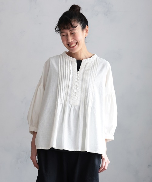 soulberry(ソウルベリー)の「メレンゲのブラウス(シャツ/ブラウス・レディース・ホワイト・5L/4L/3L/LL/L/M)」の9枚目の写真