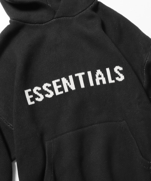 ESSENTIALS フロント ロゴ ニット パーカー ESSENTIALS / エッセンシャルズ フロント ロゴ ニット パーカー
