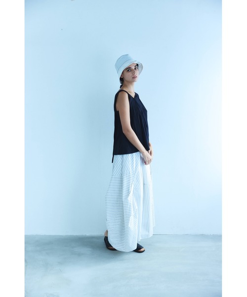 c/est(シーエ)の「【 c/est / シーエ 】 Luck Recycle Polyester Skirt ★(スカート・レディース・ネイビー/オフホワイト・1/2)」の3枚目の写真