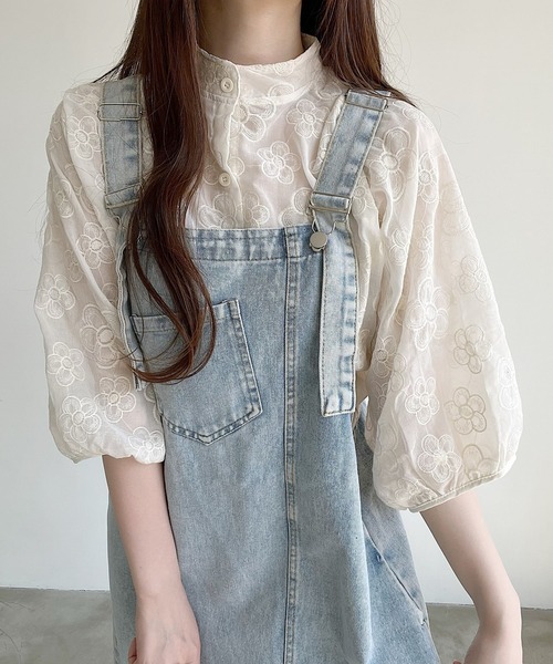 Nana（ナナ）の「バルーンスリーブフラワー刺繍ブラウス（シャツ/ブラウス・レディース・アイボリー・FREE）」の5枚目の写真