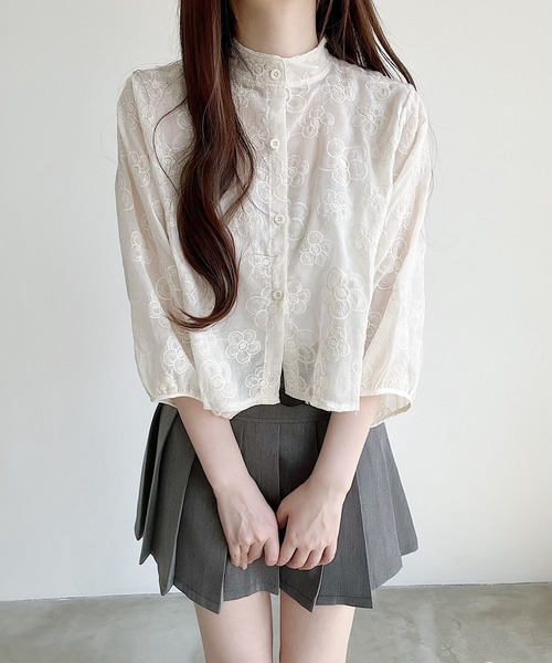 Nana（ナナ）の「バルーンスリーブフラワー刺繍ブラウス（シャツ/ブラウス・レディース・アイボリー・FREE）」の13枚目の写真