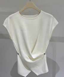 LOULOU select | ウエストドレープフレンチスリーブTee(Tシャツ/カットソー)