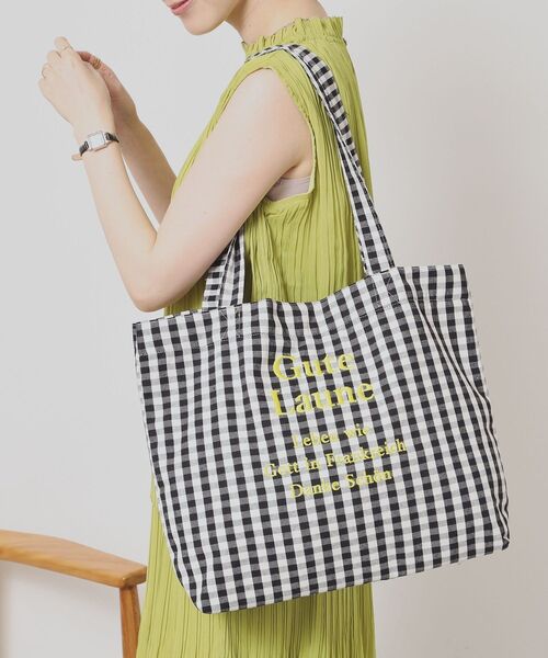 ITS'DEMO（イッツデモ）の「【A4対応】ロゴ刺繍ラージトート（トートバッグ・レディース・アイボリー/ブラック系2/グレー/ネイビー系1/グレー系1/ブラック・00）」の4枚目の写真