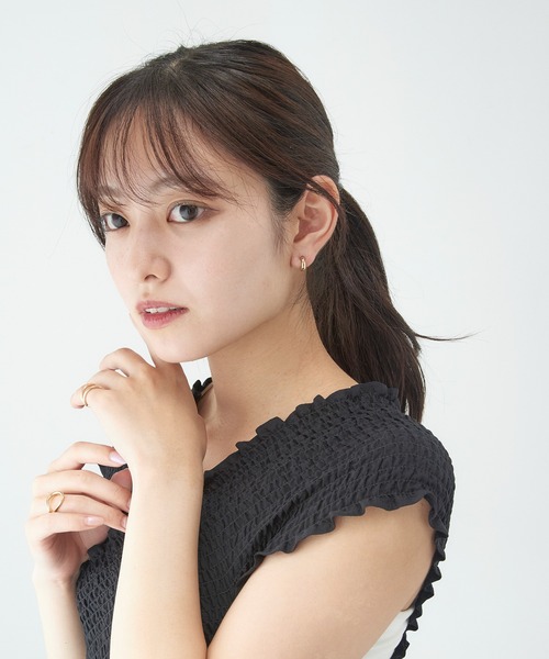 MAISON BREEZE(メゾンブリーズ)の「【MAISON BREEZE】イヤリング ニッケルフリー メタル 丸甲 フープ イーズイヤリング OSWY(イヤリング・レディース・シルバー/ピンク/ゴールド・FREE)」の17枚目の写真