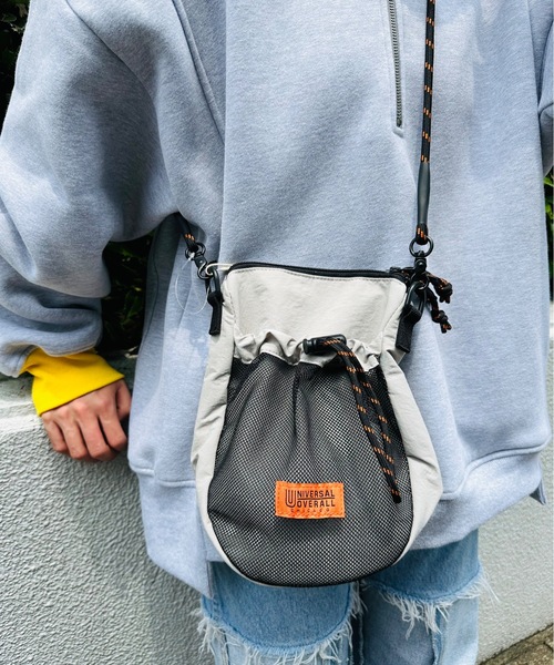 UNIVERSAL OVERALL(ユニバーサルオーバーオール)の「UNIVERSAL OVERALL / FRONT MESH SHOULDER BAG / フロントメッシュショルダーバッグ / UVO-204(ショルダーバッグ・レディース・ブラック/ライトグレー/オレンジ/ベージュ/モカ・ONESIZE)」の14枚目の写真