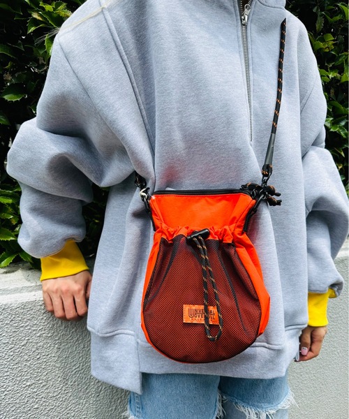 UNIVERSAL OVERALL(ユニバーサルオーバーオール)の「UNIVERSAL OVERALL / FRONT MESH SHOULDER BAG / フロントメッシュショルダーバッグ / UVO-204(ショルダーバッグ・レディース・ブラック/ライトグレー/オレンジ/ベージュ/モカ・ONESIZE)」の15枚目の写真