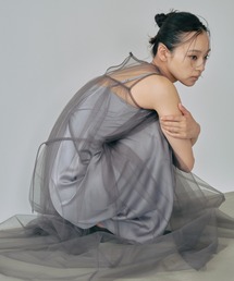 ANDRESD | short gilet set tulle dress / ショートジレセットチュールドレス(ドレス)