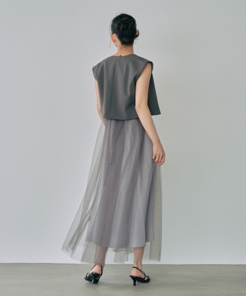 ANDRESD（アンドレスド）の「ショートジレセットチュールドレス