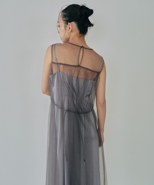 ANDRESD(アンドレスド)の「ショートジレセットチュールドレス / short gilet set tulle dress(ドレス・レディース・グレー/ブラウン/ブラック・S/L/M)」の13枚目の写真
