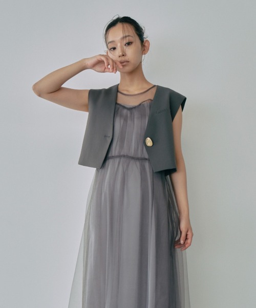 ANDRESD（アンドレスド）の「ショートジレセットチュールドレス