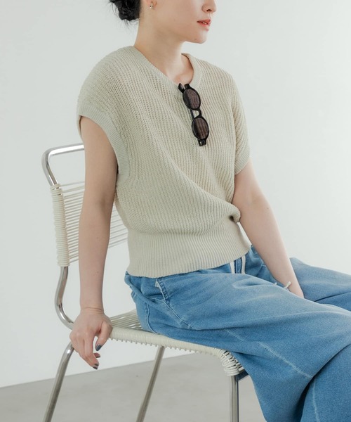 ローヘン lohen レイヤードスリーブニット KNITWEAR – LOHEN