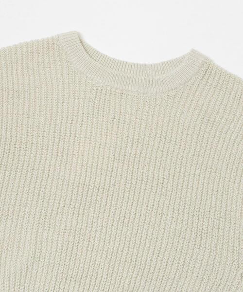 URBAN RESEARCH（アーバンリサーチ）の「ペーパーヤーンフレンチスリーブニット（ベスト・レディース・チャコールグレー/ホワイト/ベージュ・FREE）」の11枚目の写真