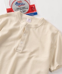 JEMORGAN（ジェーイーモーガン）の「【87】【JEMORGAN/ジェーイーモーガン】ワッフル ヘンリーネック 半袖Tシャツ/無地T/パックT/インナーウェア（Tシャツ/カットソー）」