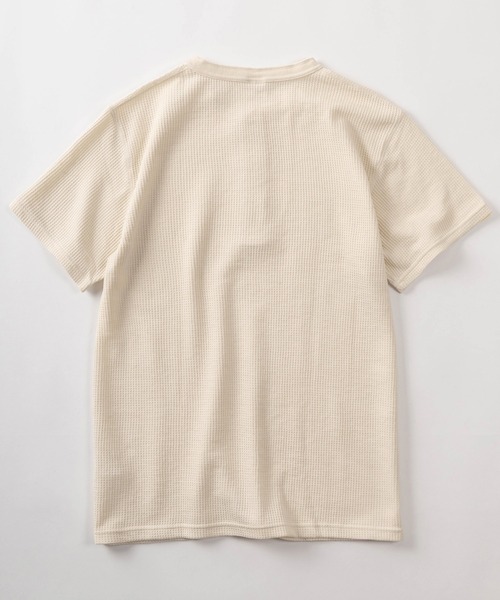 JEMORGAN（ジェーイーモーガン）の「【87】【JEMORGAN/ジェーイーモーガン】ワッフル ヘンリーネック 半袖Tシャツ/無地T/パックT/インナーウェア（Tシャツ/カットソー・メンズ・ネイビー/ホワイト/グレー/オフホワイト/カーキ/ブラック・M/L/XL/S）」の9枚目の写真