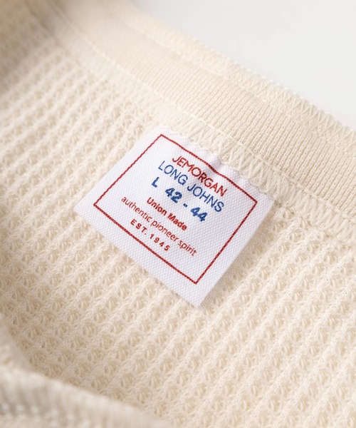 JEMORGAN（ジェーイーモーガン）の「【87】【JEMORGAN/ジェーイーモーガン】ワッフル ヘンリーネック 半袖Tシャツ/無地T/パックT/インナーウェア（Tシャツ/カットソー・メンズ・ネイビー/ホワイト/グレー/オフホワイト/カーキ/ブラック・M/L/XL/S）」の11枚目の写真