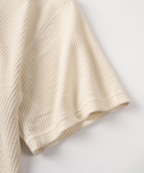 JEMORGAN（ジェーイーモーガン）の「【87】【JEMORGAN/ジェーイーモーガン】ワッフル ヘンリーネック 半袖Tシャツ/無地T/パックT/インナーウェア（Tシャツ/カットソー・メンズ・ネイビー/ホワイト/グレー/オフホワイト/カーキ/ブラック・M/L/XL/S）」の12枚目の写真