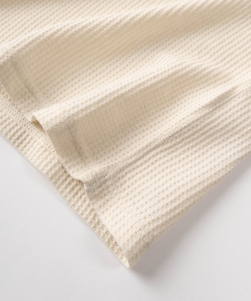 JEMORGAN（ジェーイーモーガン）の「【87】【JEMORGAN/ジェーイーモーガン】ワッフル ヘンリーネック 半袖Tシャツ/無地T/パックT/インナーウェア（Tシャツ/カットソー・メンズ・ネイビー/ホワイト/グレー/オフホワイト/カーキ/ブラック・M/L/XL/S）」の13枚目の写真