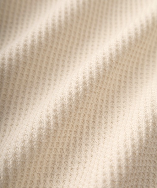 JEMORGAN（ジェーイーモーガン）の「【87】【JEMORGAN/ジェーイーモーガン】ワッフル ヘンリーネック 半袖Tシャツ/無地T/パックT/インナーウェア（Tシャツ/カットソー・メンズ・ネイビー/ホワイト/グレー/オフホワイト/カーキ/ブラック・M/L/XL/S）」の14枚目の写真