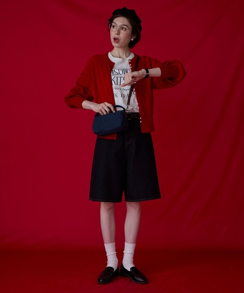 BONLECILL Marche(ボンルシールマルシェ)の「【BONLECILL Marche】2wayバイカラーデニムワンハンドルバッグ/ショルダーバッグ(ハンドバッグ・レディース・ブルー/サックスブルー/インディゴブルー・FREE)」の11枚目の写真