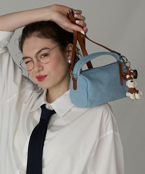 BONLECILL Marche(ボンルシールマルシェ)の「【BONLECILL Marche】2wayバイカラーデニムワンハンドルバッグ/ショルダーバッグ(ハンドバッグ・レディース・ブルー/サックスブルー/インディゴブルー・FREE)」の5枚目の写真