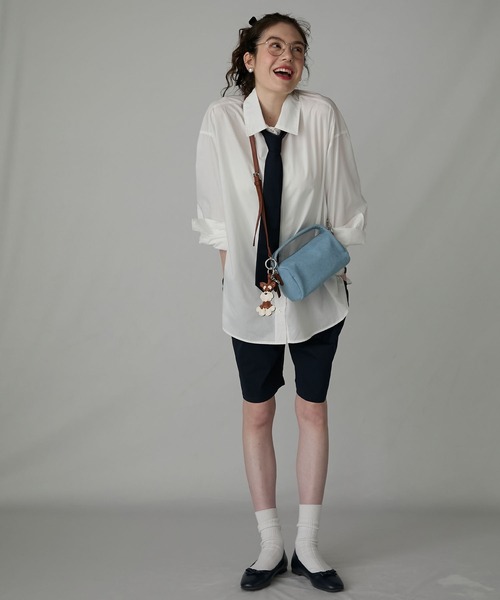 BONLECILL Marche(ボンルシールマルシェ)の「【BONLECILL Marche】2wayバイカラーデニムワンハンドルバッグ/ショルダーバッグ(ハンドバッグ・レディース・ブルー/サックスブルー/インディゴブルー・FREE)」の6枚目の写真