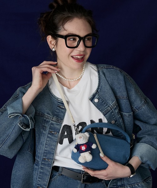 BONLECILL Marche(ボンルシールマルシェ)の「【BONLECILL Marche】2wayバイカラーデニムワンハンドルバッグ/ショルダーバッグ(ハンドバッグ・レディース・ブルー/サックスブルー/インディゴブルー・FREE)」の15枚目の写真