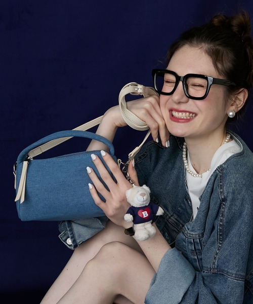 BONLECILL Marche(ボンルシールマルシェ)の「【BONLECILL Marche】2wayバイカラーデニムワンハンドルバッグ/ショルダーバッグ(ハンドバッグ・レディース・ブルー/サックスブルー/インディゴブルー・FREE)」の16枚目の写真