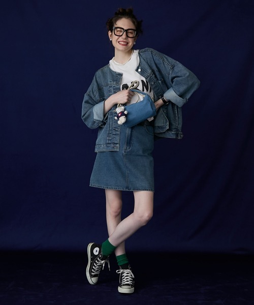 BONLECILL Marche(ボンルシールマルシェ)の「【BONLECILL Marche】2wayバイカラーデニムワンハンドルバッグ/ショルダーバッグ(ハンドバッグ・レディース・ブルー/サックスブルー/インディゴブルー・FREE)」の18枚目の写真