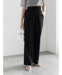 シャーリングワイドパンツ