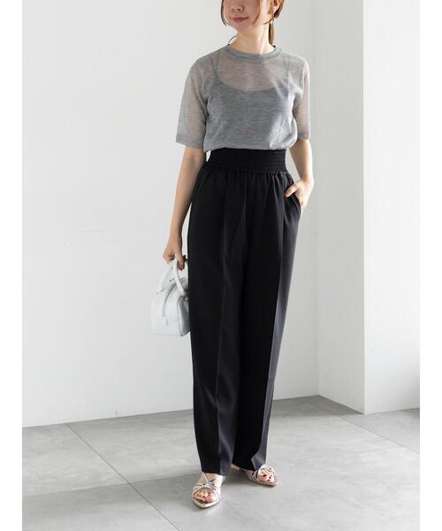 Te chichi（テチチ）の「シャーリングワイドパンツ（その他パンツ・レディース・ブラック/グレー/ベージュ・F）」の14枚目の写真