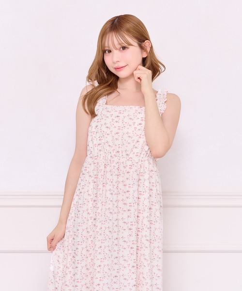 Bonjour diary ハートチュール　キャミソールワンピース　6Y チュールティアードキャミワンピース[品番：AMTW0010799