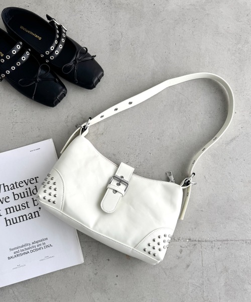 セール】スタッズベルトPUショルダーバッグ（ショルダーバッグ