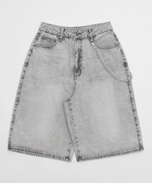 WEGO | WEGO/【25年春夏新作】チェーン付きスーパーバギーデニムショーツ(デニムパンツ)