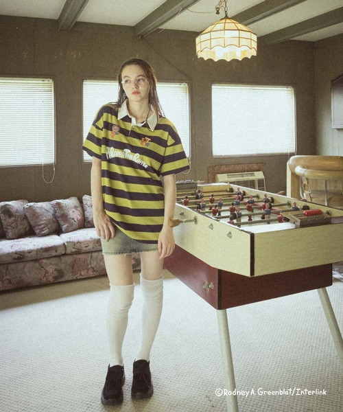 FOREVER 21（フォーエバー トゥエンティーワン）の「【パラッパラッパー】ラガーTシャツ（Tシャツ/カットソー・レディース・グリーン/ピンク/アイボリー・FREE）」の5枚目の写真