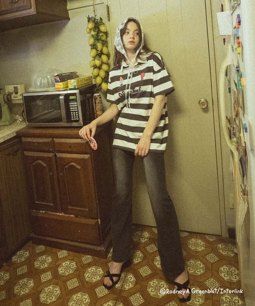 FOREVER 21（フォーエバー トゥエンティーワン）の「【パラッパラッパー】ラガーTシャツ（Tシャツ/カットソー・レディース・グリーン/ピンク/アイボリー・FREE）」の8枚目の写真