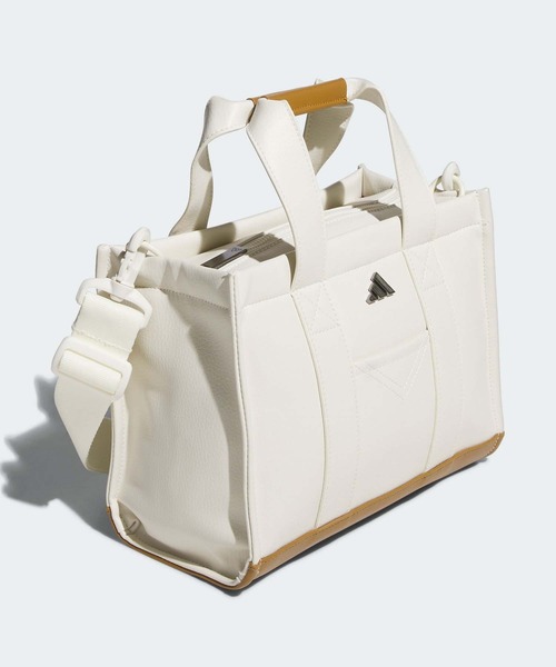 ホワイト合成皮革ゴルフバッグ 合成皮革 ラウンドトートバッグ【adidas Golf/アディダスゴルフ