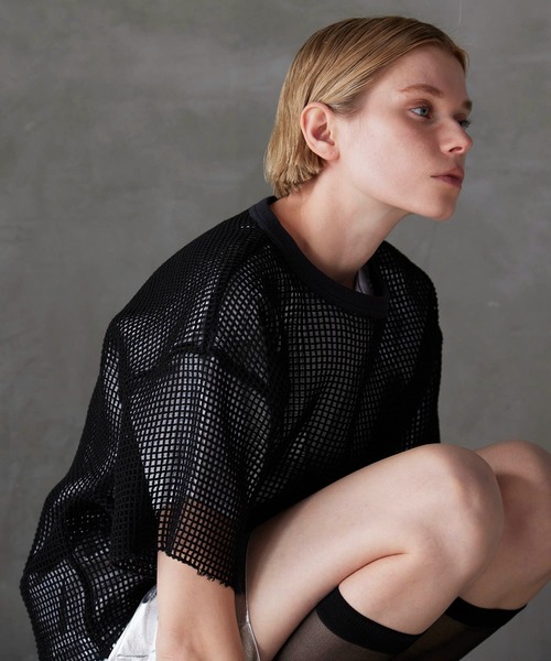 VERSEAU(ヴェルソー)の「インナーセット メッシュTシャツ(Tシャツ/カットソー・レディース・ブラック/オフホワイト・FREE)」の10枚目の写真